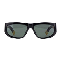 Jacquemus Sunglasses Square Full Rim, Shiny Black Frame and Grey Lens JAC/2C1