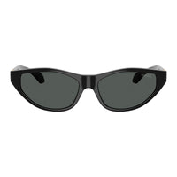 Versace Versace Sunglasses Cat Eye Full Rim, Shiny Black Frame and Dark Grey Lens VE4491UGB1/87