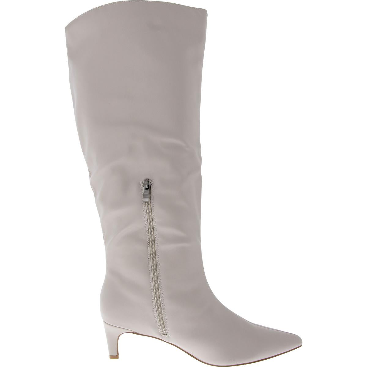 Tullip Womens Wide Calf Zippered Knee-High Boots
