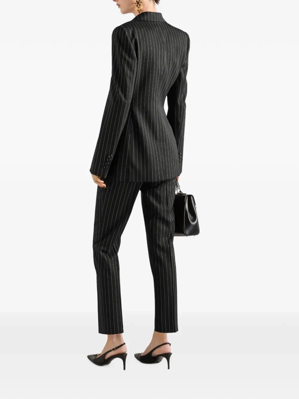 Dolce & Gabbana Women Turlington Single-Breasted Jacket In Pinstripe Wool