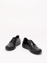 Prada Prada Men Brushed Leather Laced Shoes