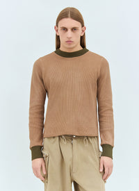 Charlie Constantinou Men Panelled Waffle Top With Scarf