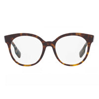 Burberry Eyeglasses Round Full Rim, Black Frame and Clear Demo Lenses Lens BE23563942