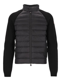 Moncler Grenoble Men Wool-Blend Zip-Up Padded Cardigan