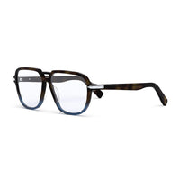 Dior Eyeglasses Aviator Full Rim, Shiny Havana Frame and Clear Demo Lens Lens DIORBLACKSUITOAI2000