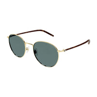Montblanc Sunglasses Square Full Rim, Gold Frame and Green Lens MB0343SA002