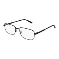 Montblanc Eyeglasses Rectangle Full Rim, Ruthenium Frame and Clear Demo Lens Lens MB0029O006