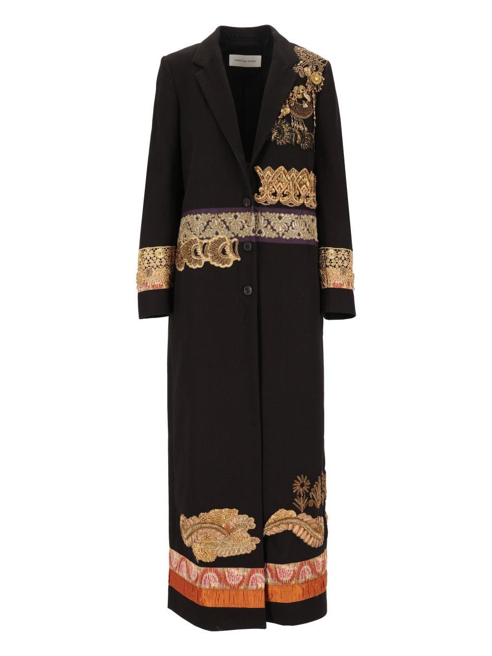 Dries Van Noten Women Embellished Wool Longline Coat