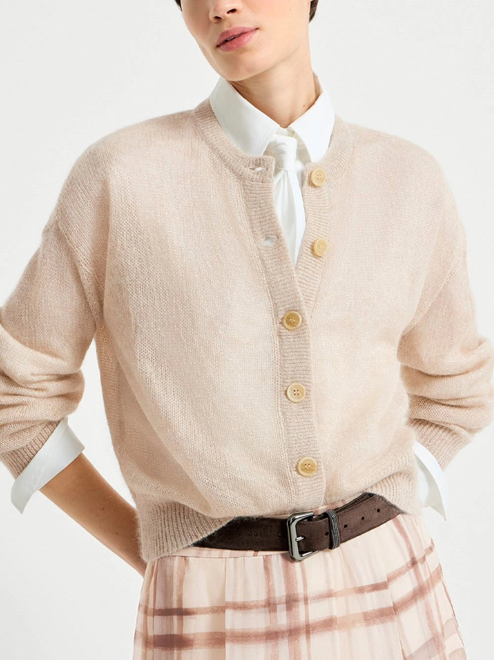 Brunello cucinelli Brunello Cucinelli Women Sparkling Mohair And Wool Cardigan