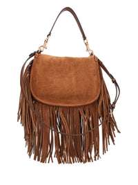 Etro Etro Women Medium Pony Suede Bag With Fringe
