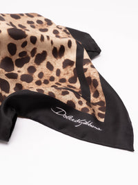 Dolce & Gabbana Women Leopard-Print Silk Twill Foulard (90X90)