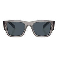 Prada Sunglasses Square Full Rim, Transparent Asphalt Frame and Dark Grey Lens PR10ZS16Z70B