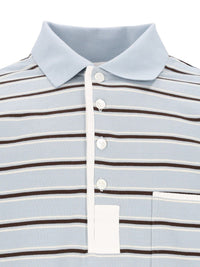 Bottega Veneta Men Striped Polo Shirt