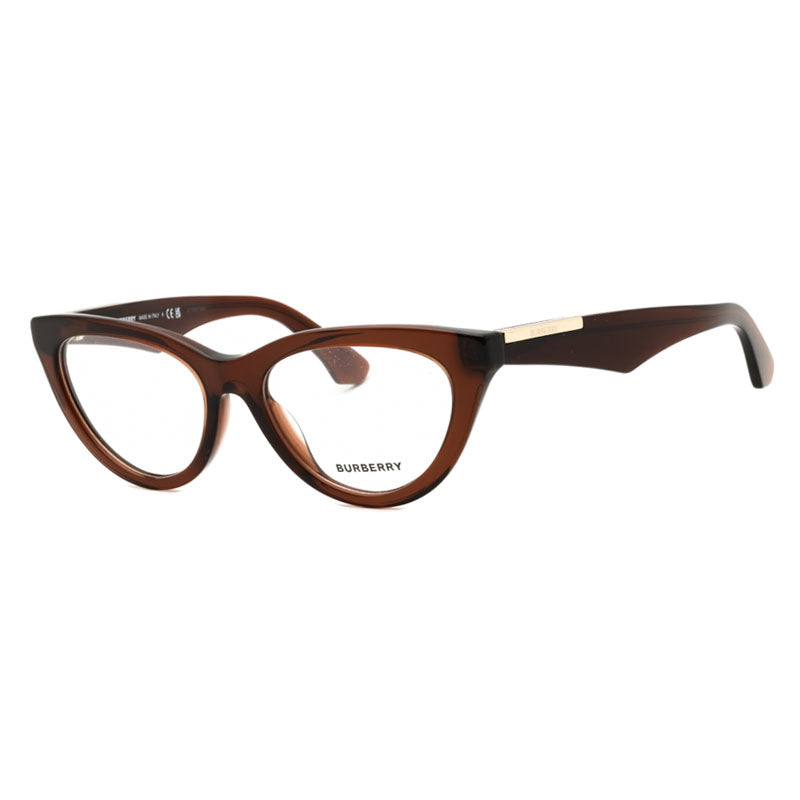 Burberry Eyeglasses Cat Eye Full Rim, Grey Frame and Clear Demo Lenses Lens BE2418U4112
