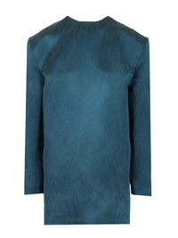 Saint Laurent Women Stonewashed Silk Satin Boxy Dress