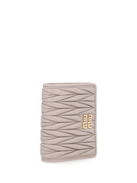 Miu Miu Miu Miu Women Compact Matelassé Leather Wallet