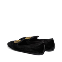 Miu Miu Logo Velvet Flats Women