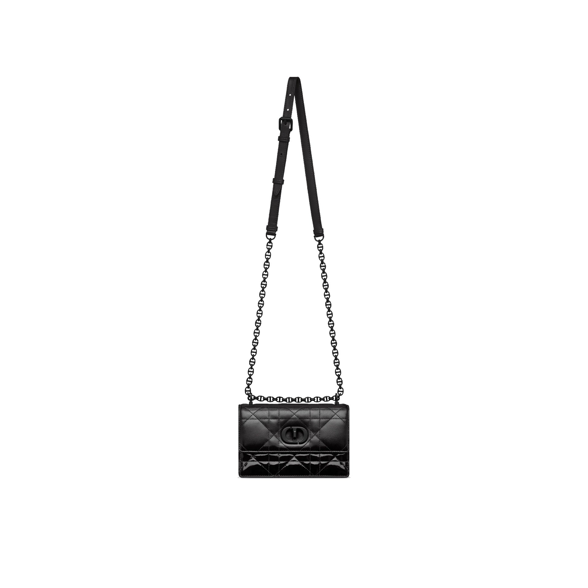 DIOR Dior Caro Patent And Matte Shoulder Bag Women