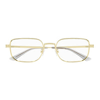 Montblanc Eyeglasses Square Full Rim, Gold Frame and Clear Demo Lens Lens MB0267O004