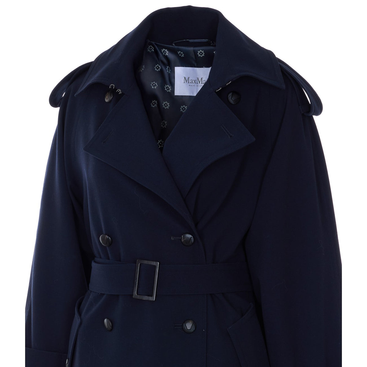 Max Mara Max Mara Women Certo Wool Drip-Free Gabardine Trench Coat
