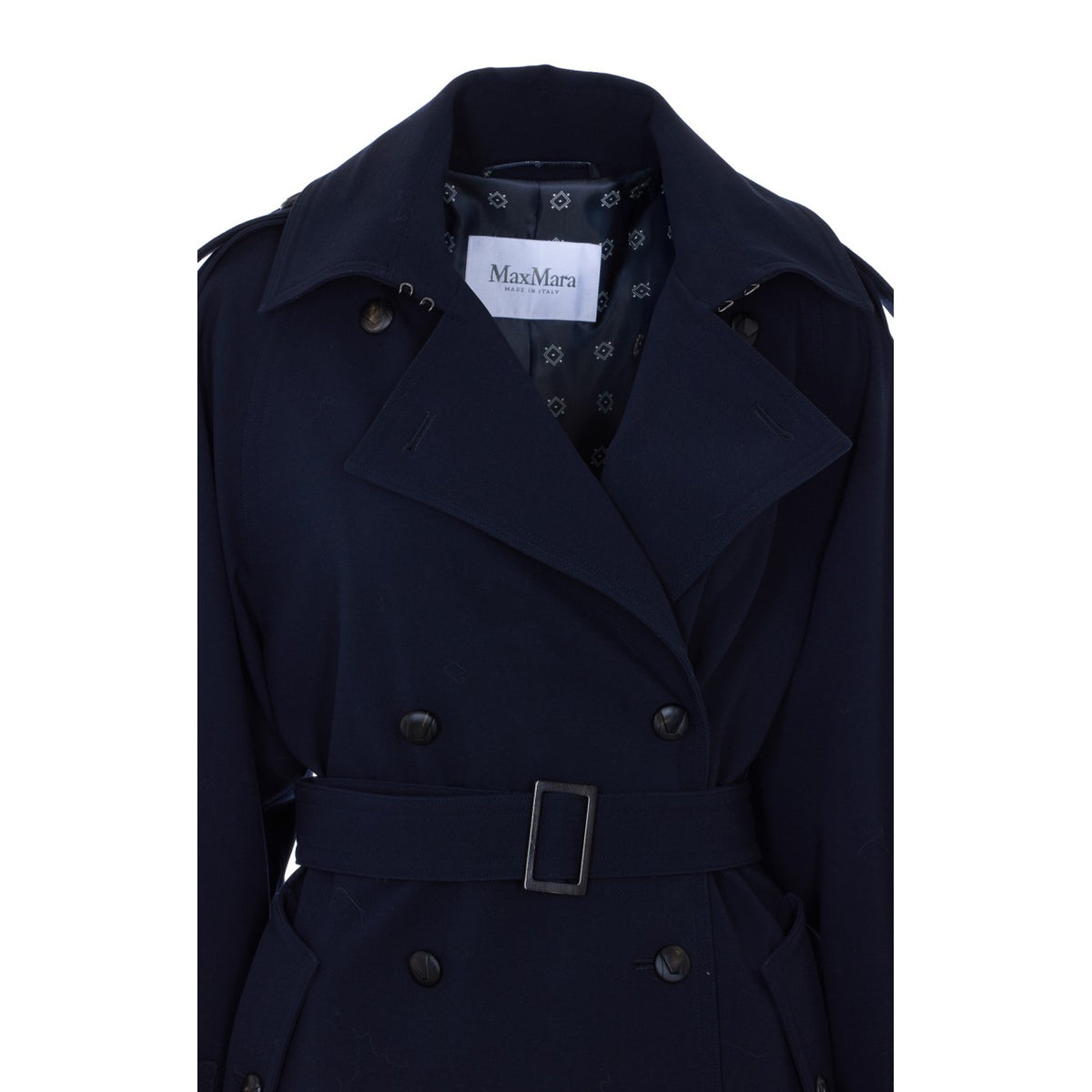 Max Mara Max Mara Women Certo Wool Drip-Free Gabardine Trench Coat