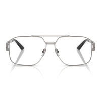 Versace Versace Eyeglasses Aviator Full Rim, Gunmetal Frame and Clear Demo Lenses Lens VE13021001