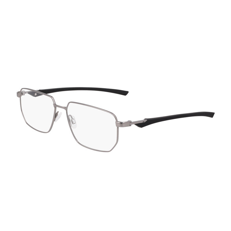 Nike Nike Eyeglasses Rectangle Full Rim, Gunmetal/Black Frame and Clear Demo Lens Lens NIKE4317N070