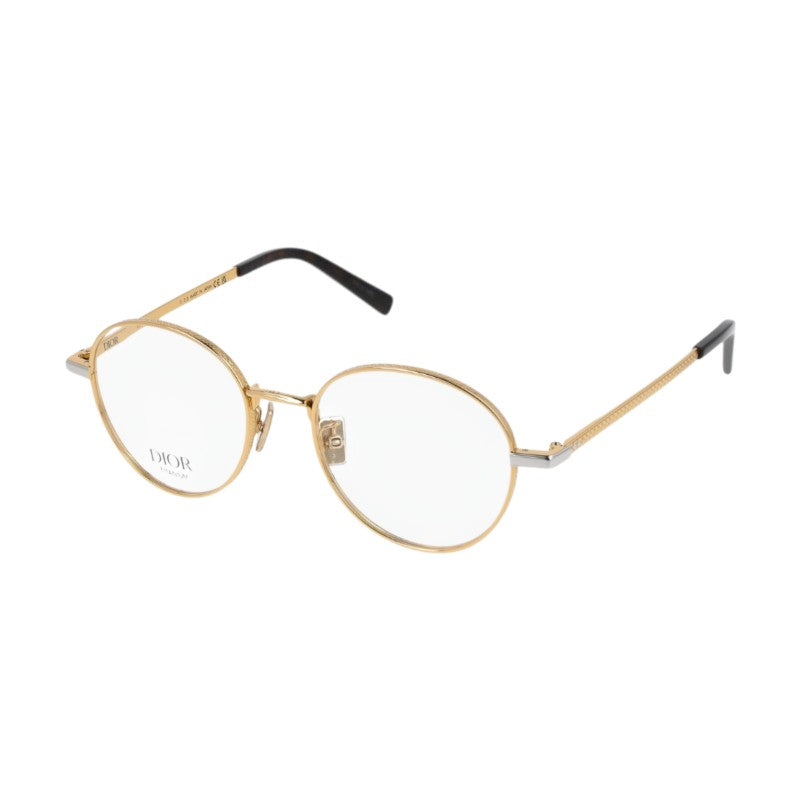 Dior Eyeglasses Square Full Rim, Gold Frame and Clear Demo Lens Lens CDDIAMONDOR3UB300