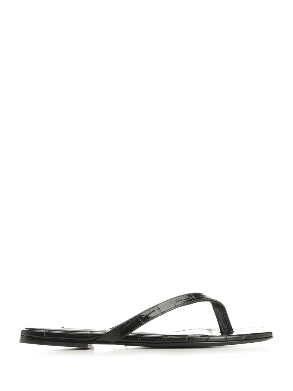 Toteme Toteme Women Croco-Embossed Flip Flops