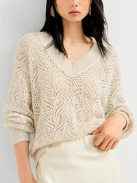 Brunello cucinelli Brunello Cucinelli Women Dazzling Abstract Leaf Sweater