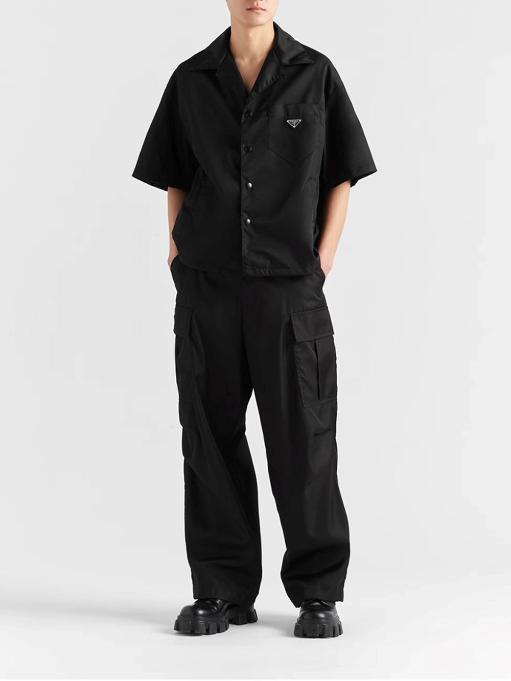 Prada Men Re-Nylon Short-Sleeved Shirt