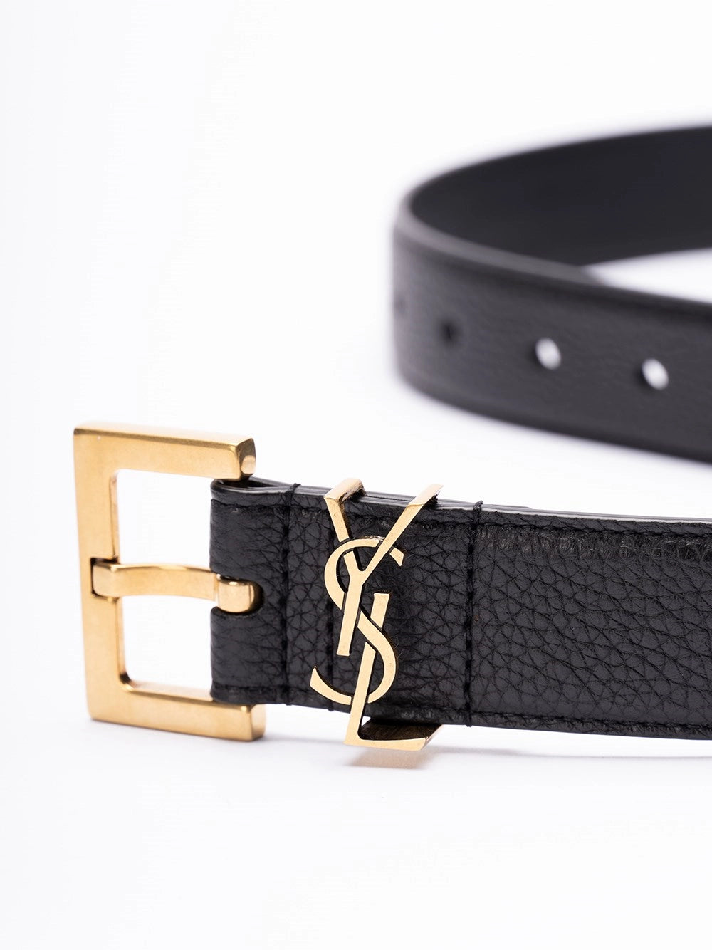 Saint laurent Saint Laurent Women Cassandre Belt In Grained Leather