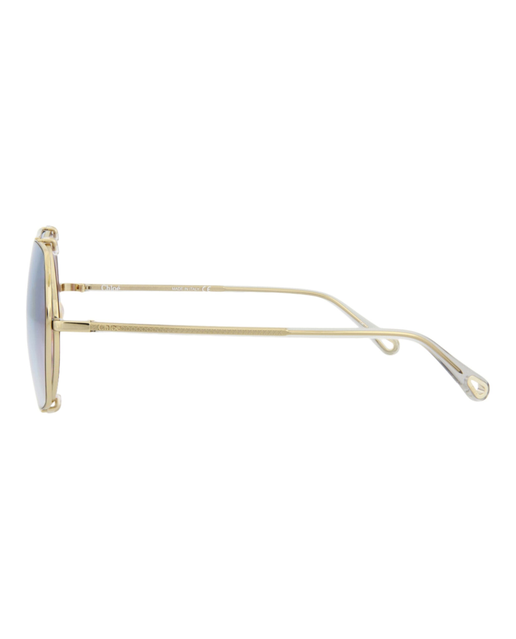Chloé Womens Square/Rectangle Gold Grey Light Blue Fashion