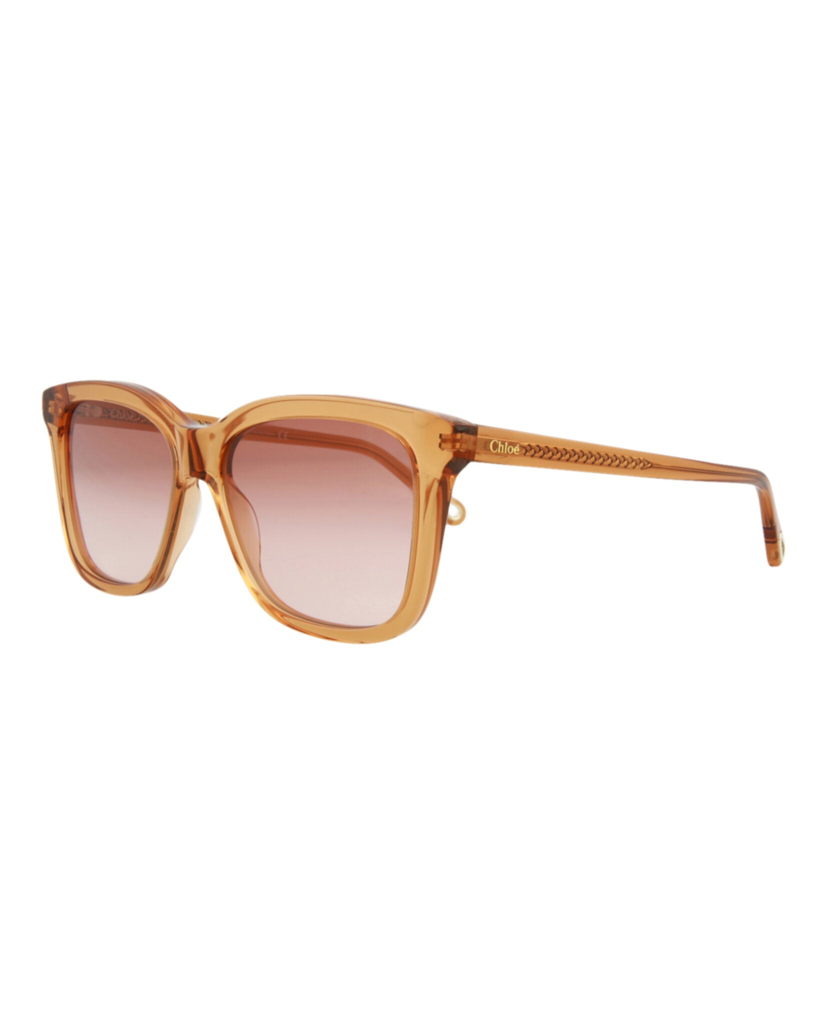 Chloé Chloé Womens Square/Rectangle Orange Orange Orange Fashion Designer Eyewear
