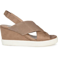 Ronnie Womens Faux Suede Peep-Toe Wedge Sandals10