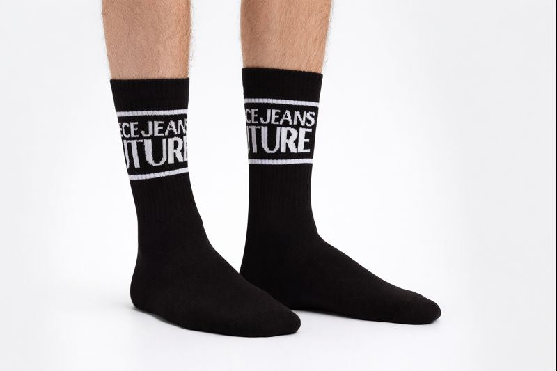 Versace Jeans Couture Versace Jeans Couture Black Signature Socks - Luxury Basics
