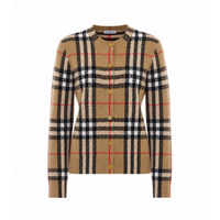 Burberry Women Check Cashmere Cardigan