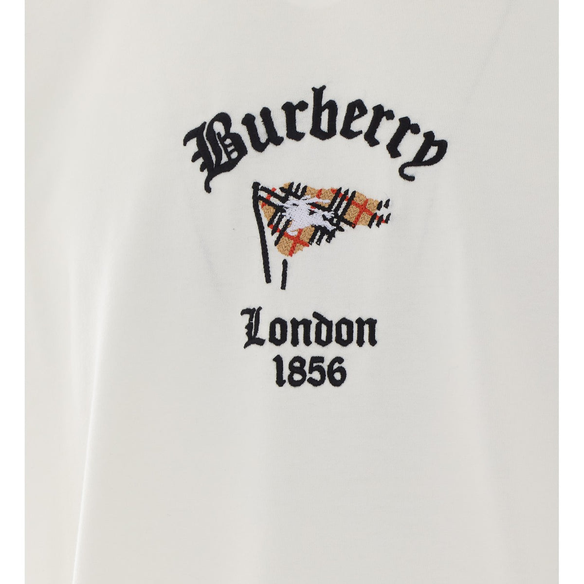 Burberry Men Check Flag T-Shirt