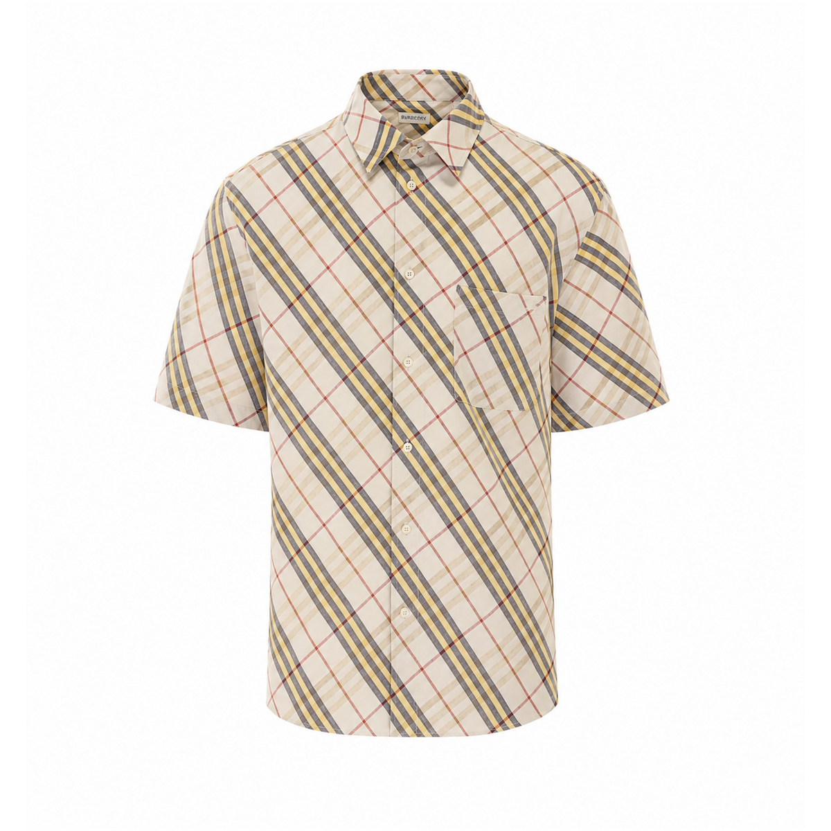 Burberry Burberry Men Check Short Sleeves Shirt
