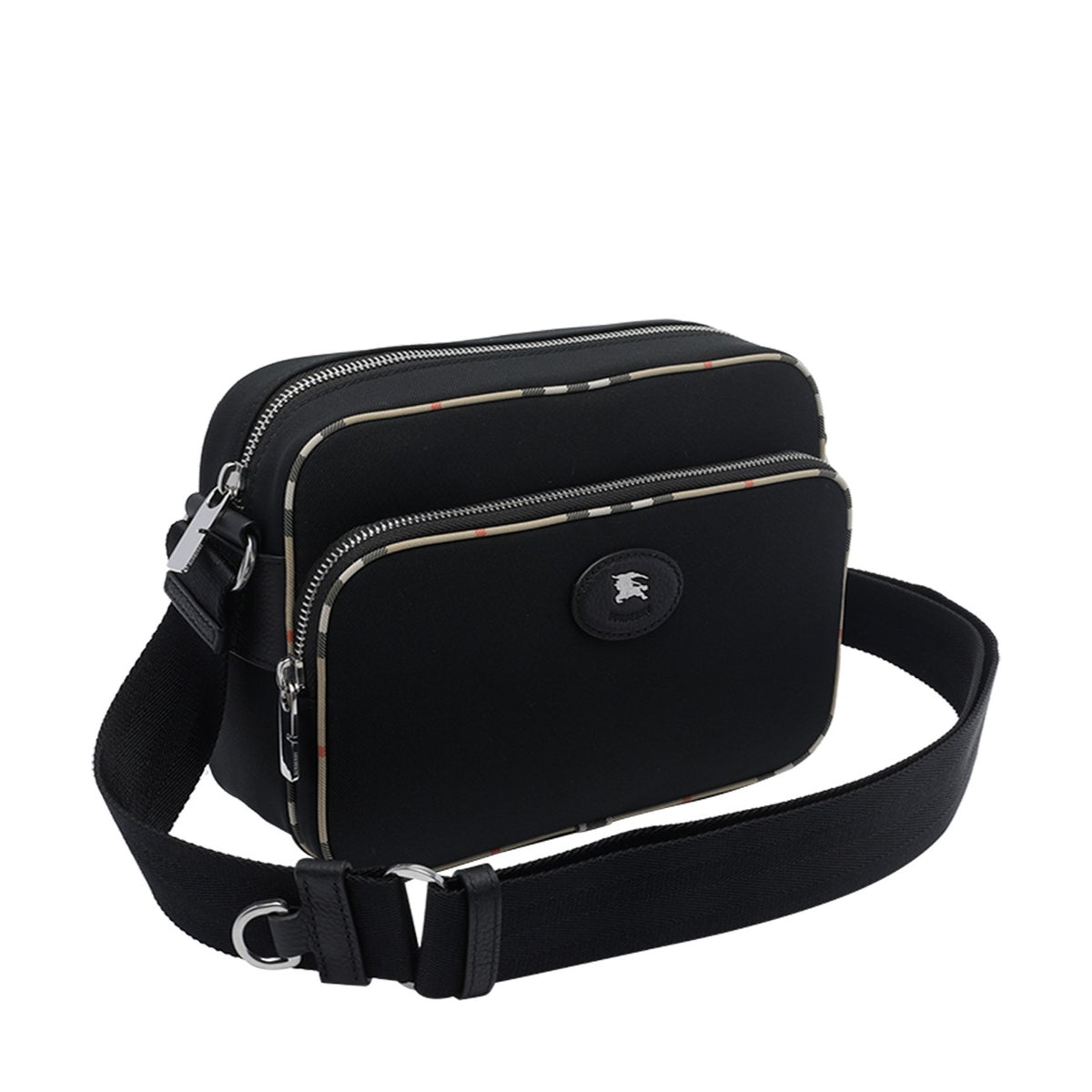 Burberry Men Check Trim Crossbody Bag