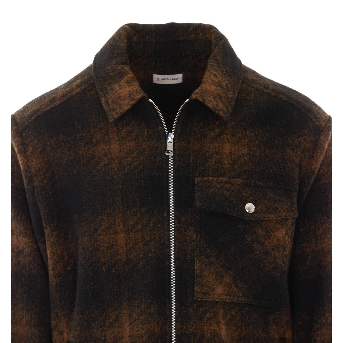 Moncler Moncler Men Checked Jersey Zip Jacket