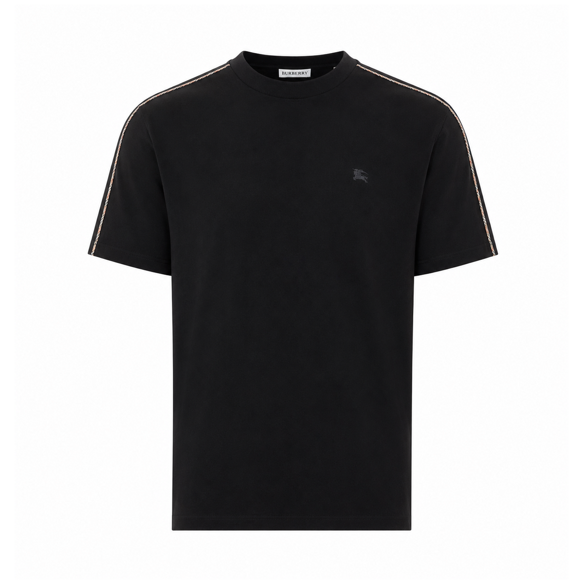Burberry Men Checked Trim T-Shirt