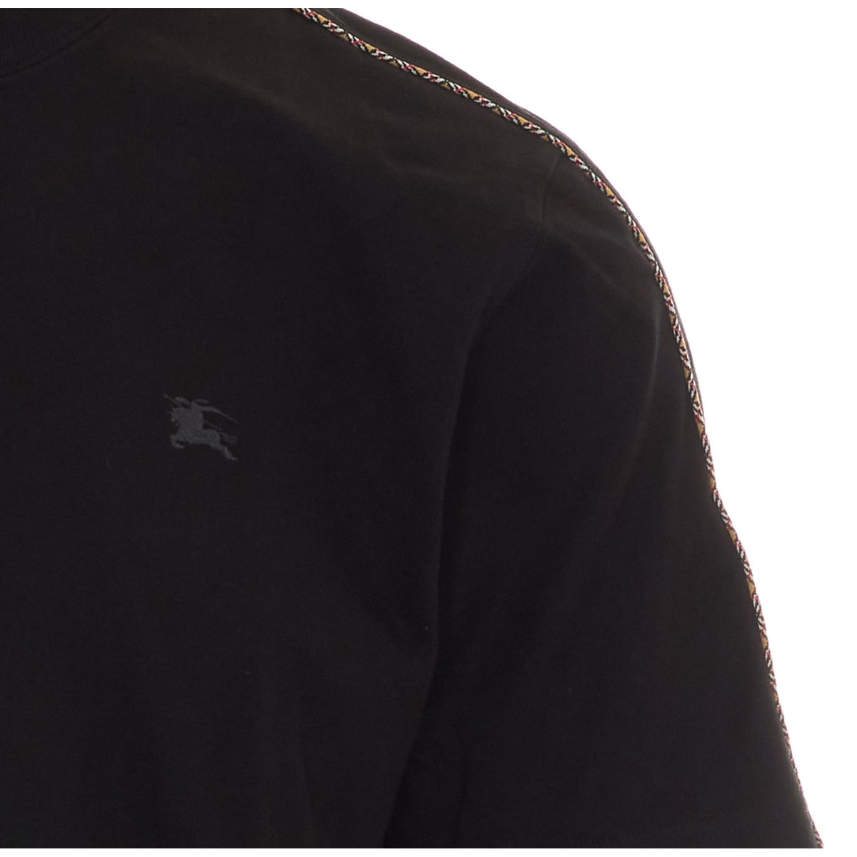 Burberry Men Checked Trim T-Shirt