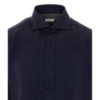 Brunello Cucinelli Men Chevron Flannel Shirt