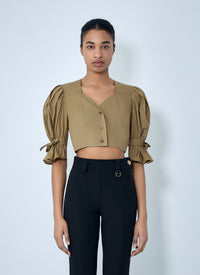Chloé Chloé Women Structured Cropped Blouse