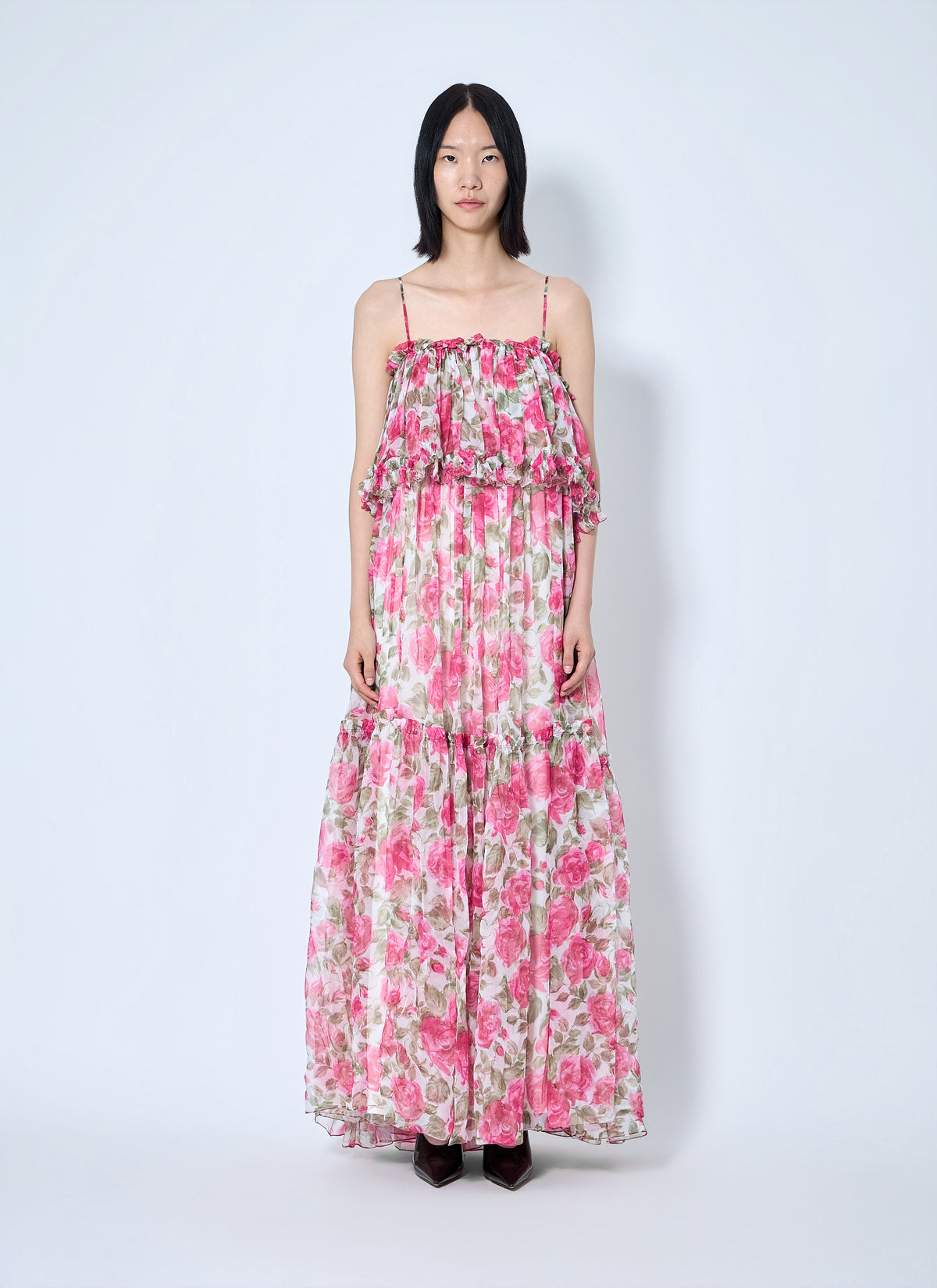 Chloé Women Long Silk Muslin Dress