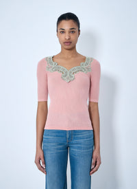 Chloé Chloé Women Embroidered Neckline Knit Top