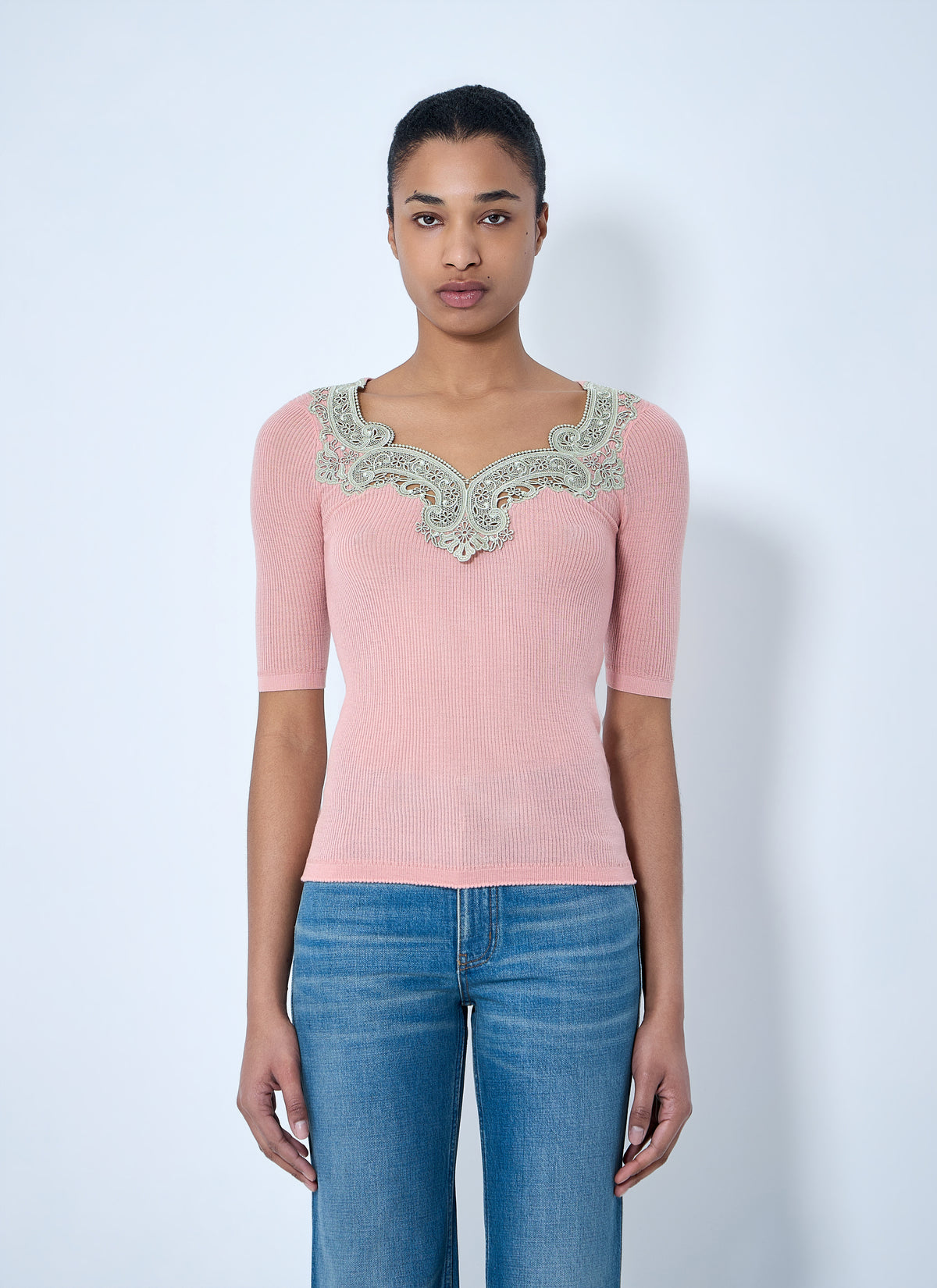 Chloé Chloé Women Embroidered Neckline Knit Top