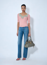 Chloé Chloé Women Embroidered Neckline Knit Top