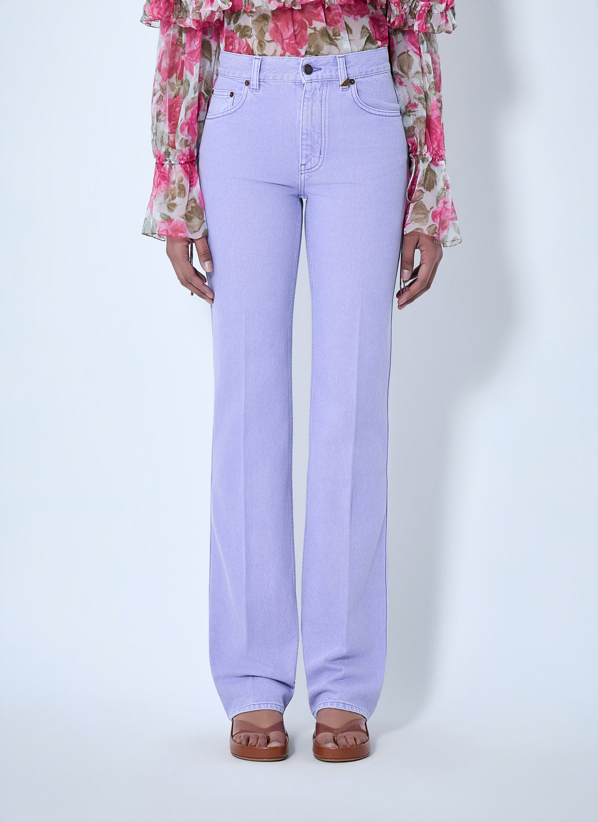 Chloé Chloé Women High-Rise Flared Denim Trousers